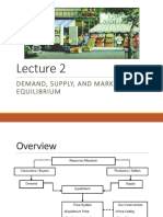 Lecture 2 Demand Supply and Market Equilibrium