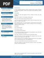 Relative Clause Bingo: Activity Type