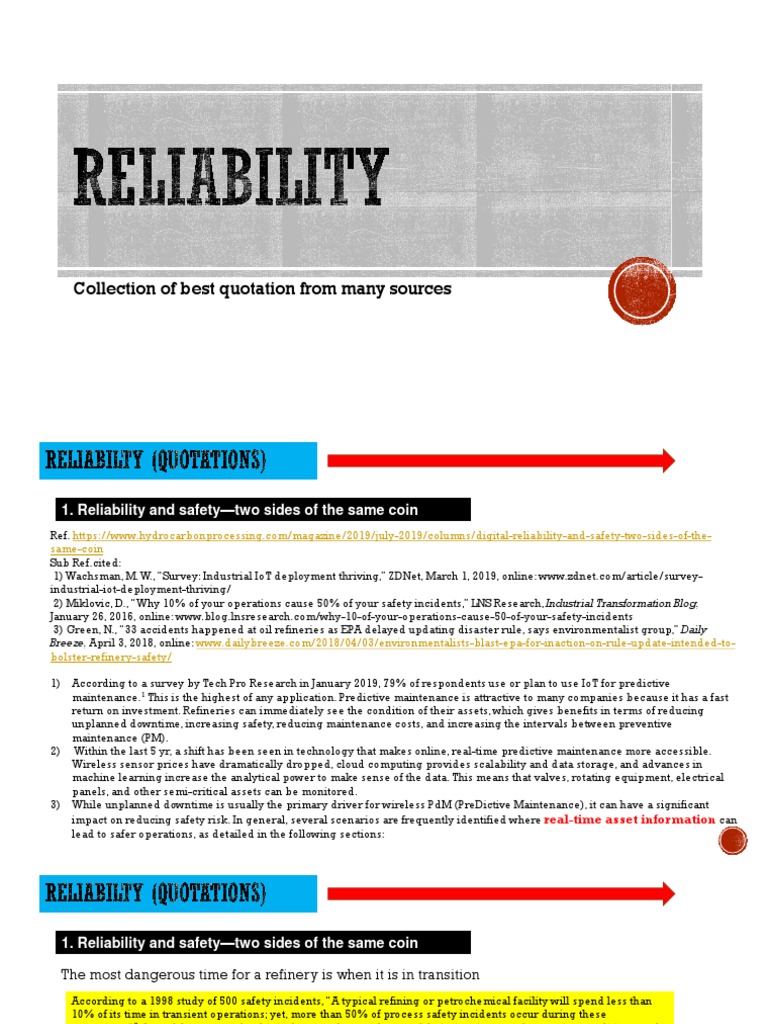 Reliability | PDF | Oil Refinery | Bp