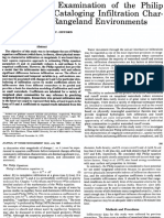 An In-Depth Examination of The Philip Equation For Cataloging Infiltration Char-Acteristics in Rangeland Environments