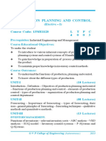 Production Planning & Control