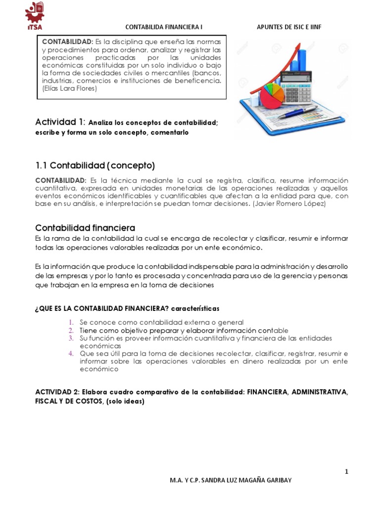 Contabilidad U.1 | PDF | Contabilidad | Estado financiero