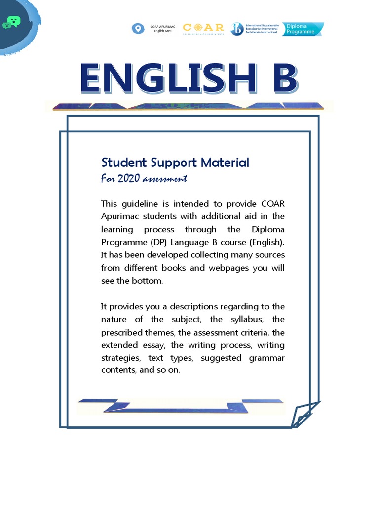 English B Guidelines for COAR Apurimac | PDF | Communication | Mass Media