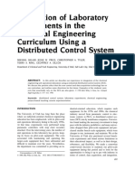 Integration of Laboratory Experiments in The Chemical Engineering Curriculum Using A Distributed Control System