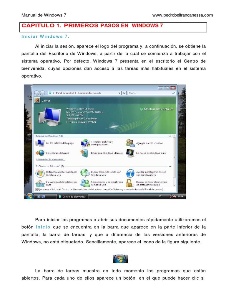 ManualWin7 PBC PDF | PDF | Windows 7 | Archivo de computadora