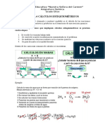 Guía No 6. Cálculos Estequiométricos