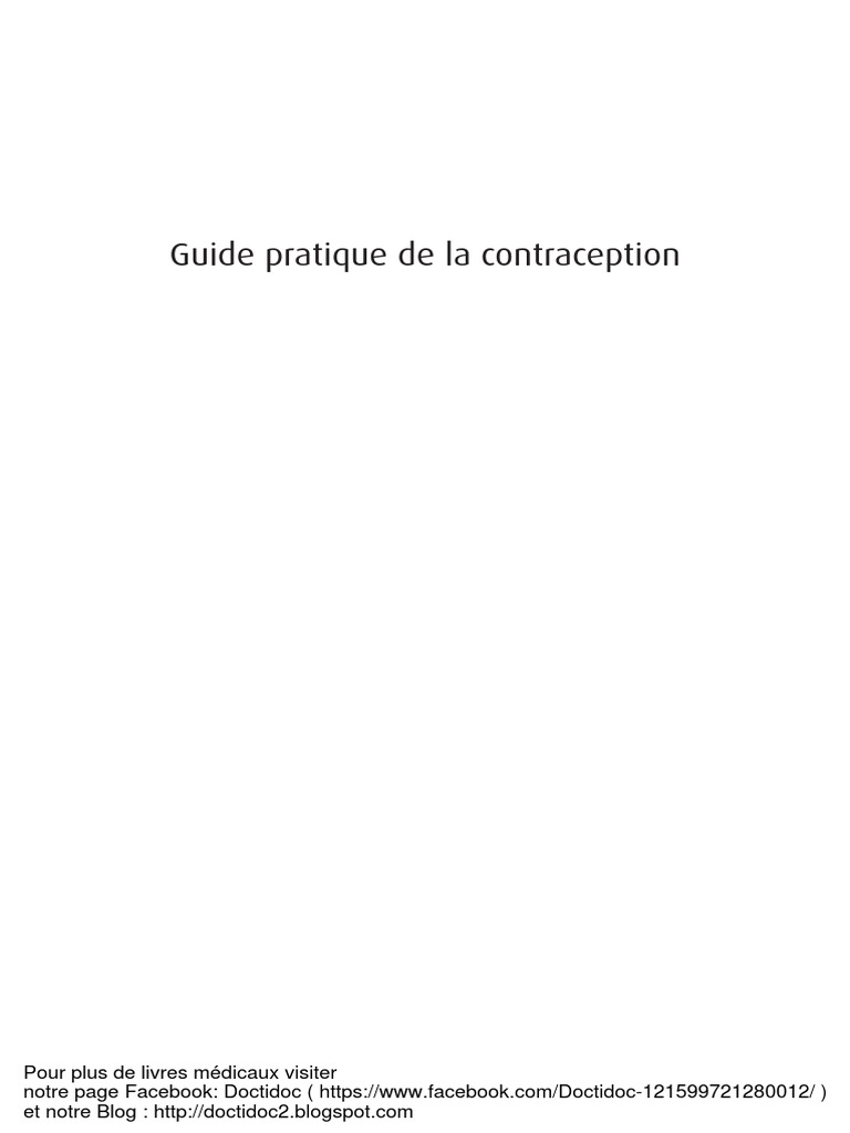 Guide de La Contraception 2017 | PDF | Contraception | Santé sexuelle