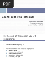 Capital Budgeting Techniques PDF