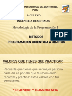 Metodología de La Programación I: Universidad Nacional Del Centro Del Peru