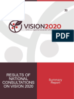 Report Vision 2020 National Stakeholder Consultation - August 2016