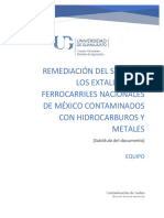 Remediación Del Suelo de Los Extalleres de Ferrocarriles Nacionales de México Contaminados Con Hidrocarburos y Metales