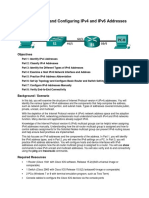 Identifying and Configuring IPv4 and IPv6 Addresses Lab