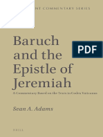 (Septuagint Commentaries) Sean A. Adams - Baruch and The Epistle of Jeremiah - A Commentary Based On The Texts in Codex Vaticanus-Brill Academic Publishers (2014) PDF