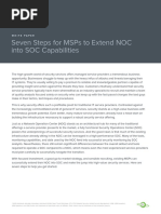 Seven Steps For Msps To Extend Noc Into Soc Capabilities: White Paper