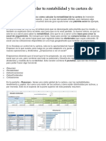 Excel para Controlar Tu Rentabilidad y Tu Cartera de Inversión