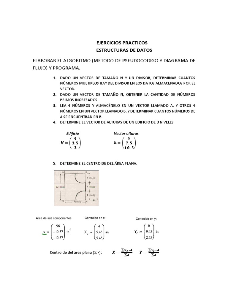Ejercicios Estructuras de Datos | PDF