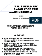 Tata Kerja & Petunjuk Pelaksanaan Kode Etik Guru Padang