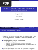 Lecture 25: Dynamic Programming: Matlab Code: University of Southern California