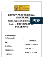 Lovely Professional University Principles of Surveying