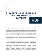 Parametros para Realizar Una Evaluacion de Empresas