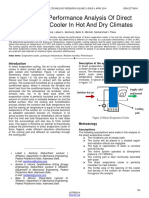 Theoretical Performance Analysis of Direct Evaporative Cooler in Hot and Dry Climates PDF