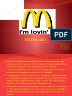 Mcdonald'S: A Project Report by