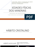 Propriedades Físicas Dos Minerais