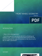 Front Wheel Geometry: Prepared By: Bernadin Sarahan Rein Eborda