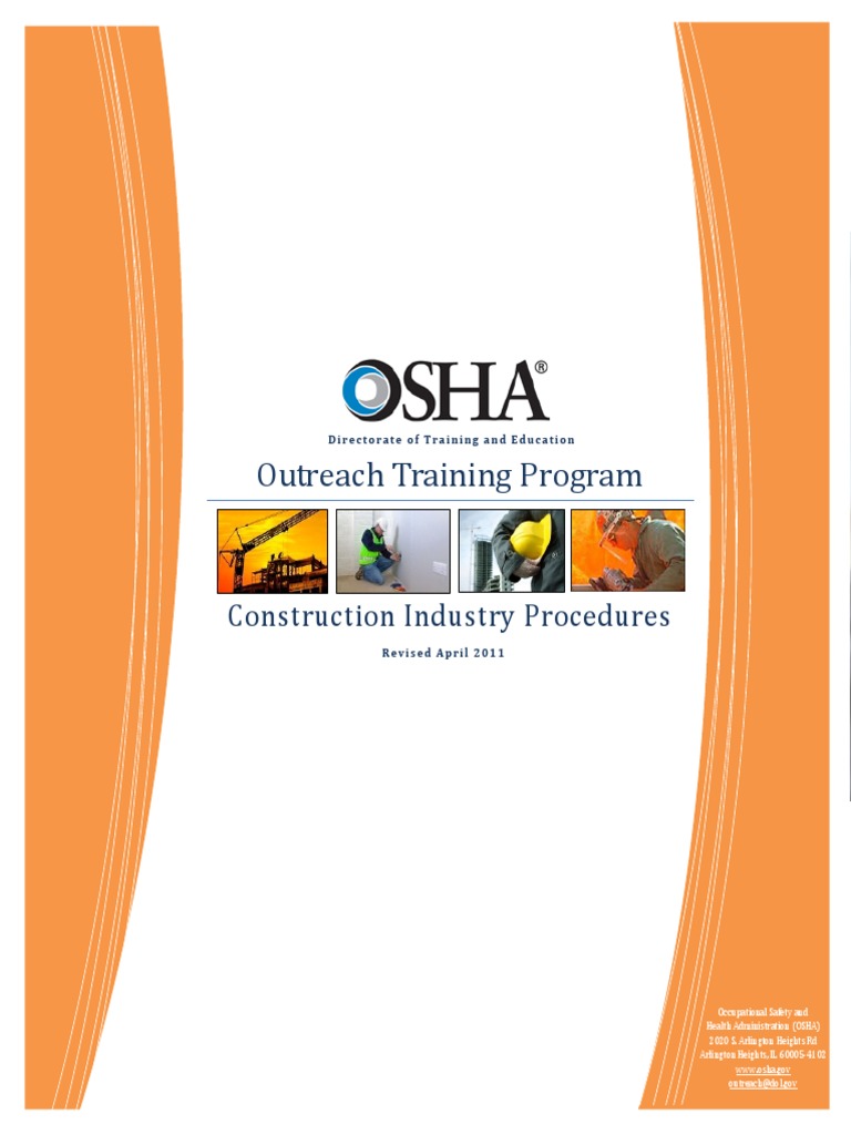 OSHA Construction Outreach Training Guide | PDF | Occupational Safety ...