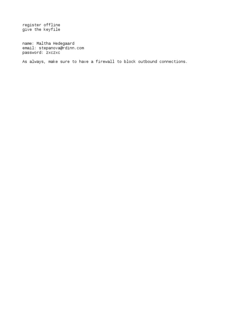 Offline Registration Instructions | PDF | Computer Network Security ...