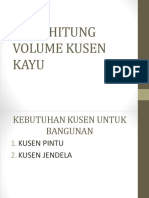 Menghitung Volume Kusen Kayu