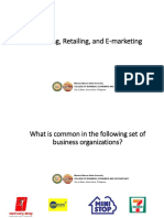 Wholesaling, Retailing, and E-Marketing: Mariano Marcos State University College of Business, Economics and Accountancy