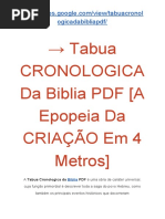 → Tabua CRONOLOGICA Da Biblia PDF [A Epopeia Da CRIAÇÃO Em 4 Metros]