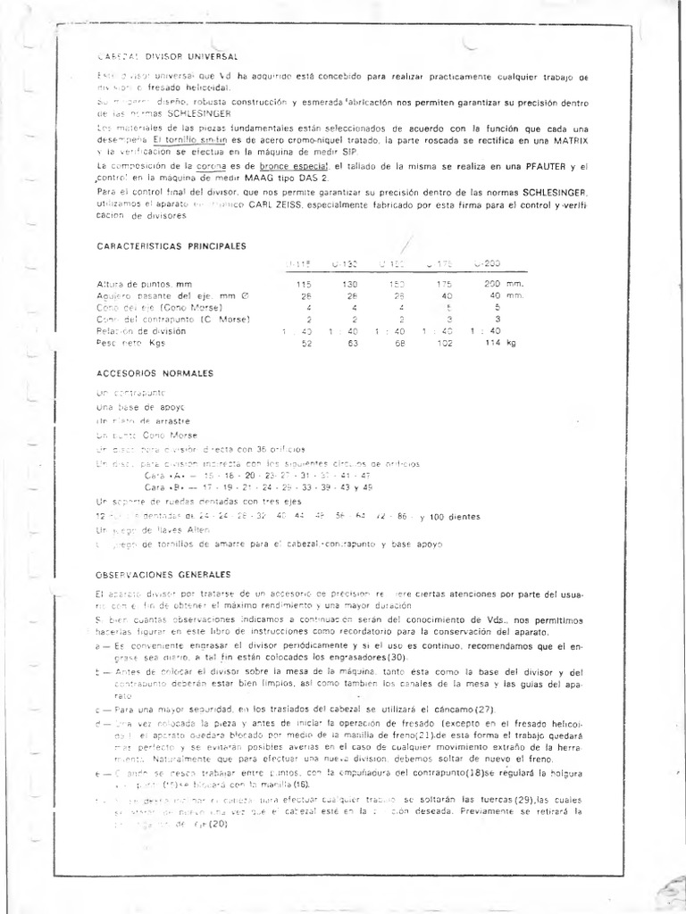 Cabezal Divisor Taladro Torno Angel Engranaje Acero