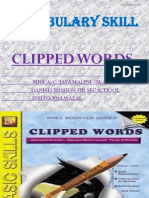 11th 12th English Clipped Words