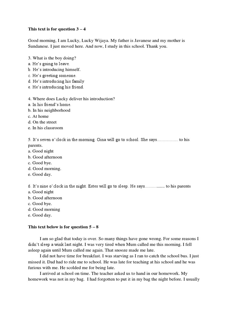 Lucky's School Day Challenges | PDF | Language Arts & Discipline