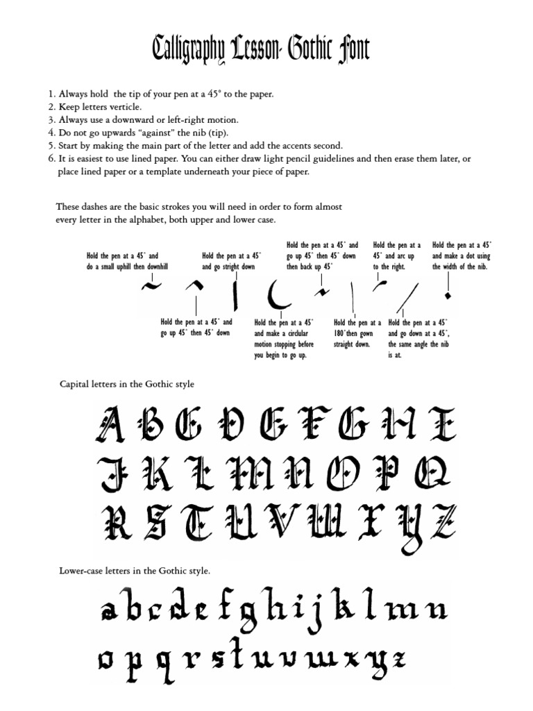 Calligraphyhandout PDF | PDF