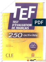 Test d Evaluation de Francais 250 Activit s