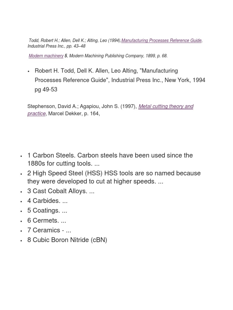 Manufacturing Processes Reference Guide | PDF | Home & Garden ...