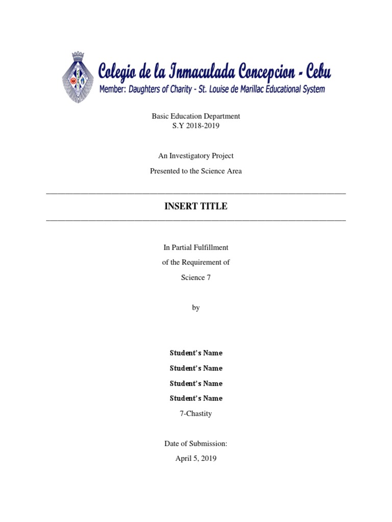 Investigatory Project for Science 7 | PDF | Academic Discipline ...