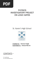 Physics Investigatory Project On Logic Gates