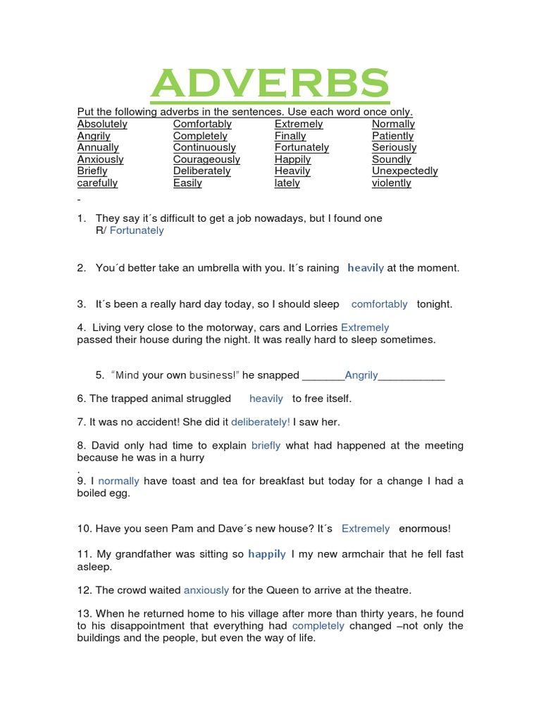Adverbs: Fortunately | PDF | Scientific Method | Experiment