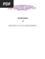 Detailed Syllabus Of: Diploma in Civil Engineering