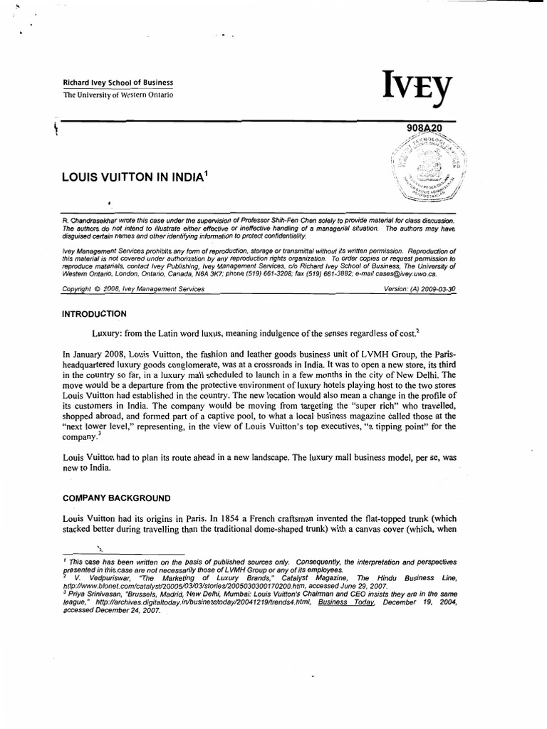 Louis Vuitton in India | PDF
