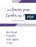 Tendências Para Eventos - 2018