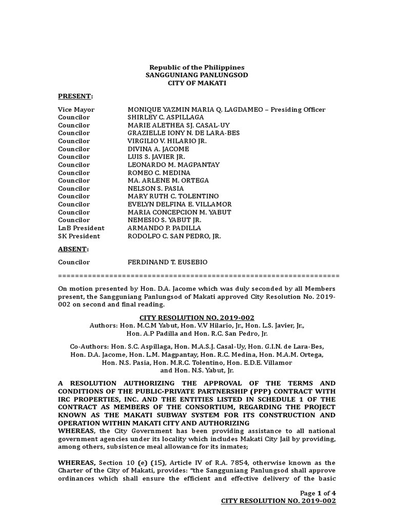 Makati City Resolution on Inmate Support | PDF | Prison | Social ...