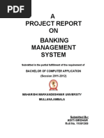 Aditi Banking of Management Report