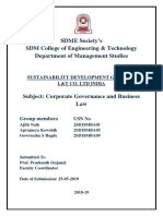 SDME Society's SDM College of Engineering & Technology Department of Management Studies