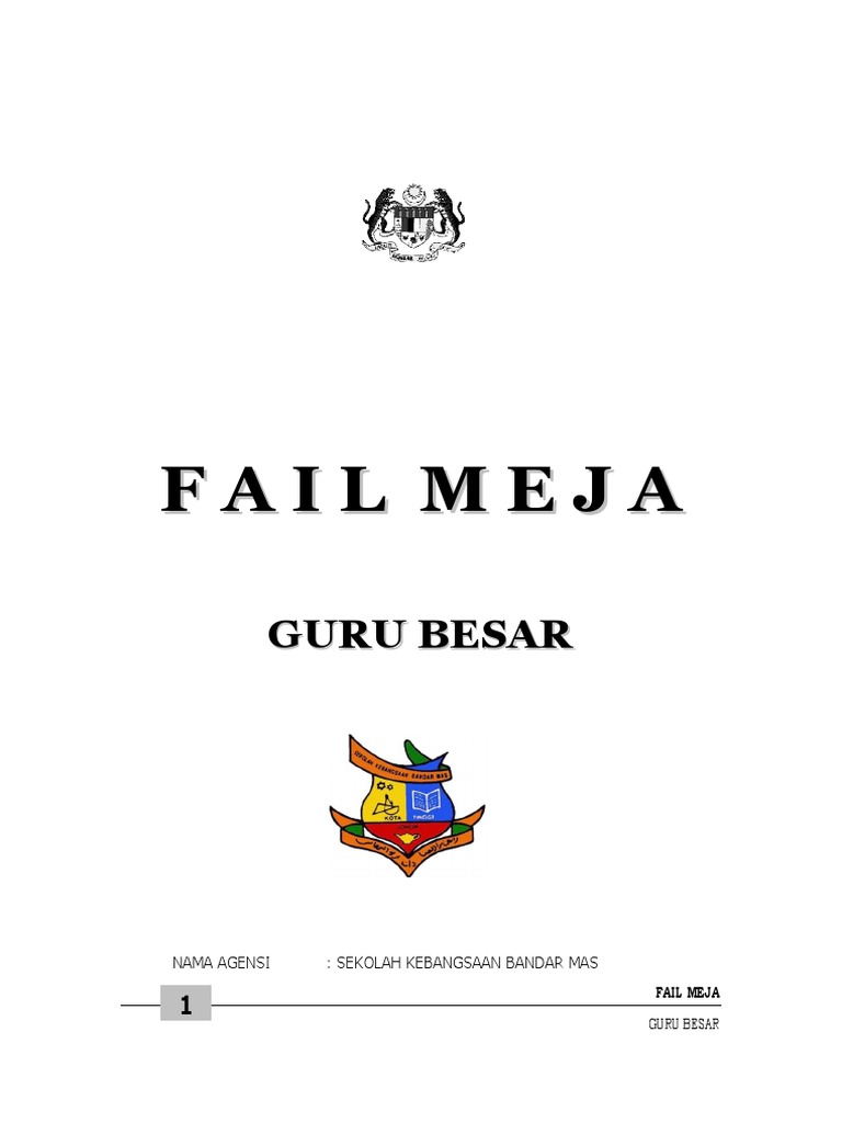 Fail Meja Guru Besar | PDF