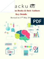 Famous Books and Authors List PDF